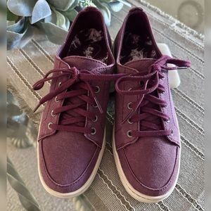 L.L. Bean | Women’s Campside Oxford Canvas Maroon Shoes | Size 7